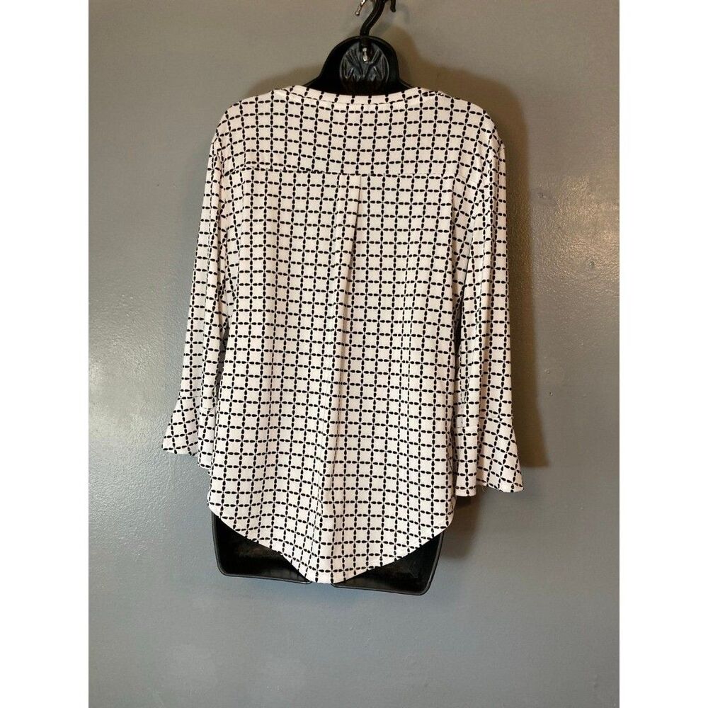 Elle black and white stretch blouse - Picture 5 of 5